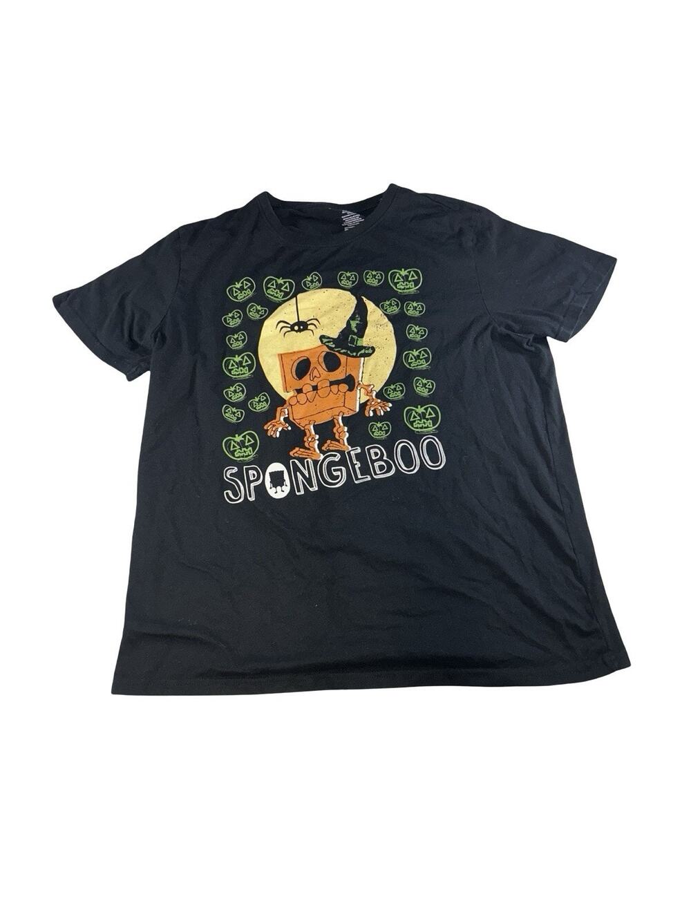 Nickelodeon SpongeBob SquarePants SpongeBoo Halloween Black T-Shirt XL